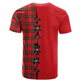 Seton Modern Tartan T-shirt - Lion Rampant And Celtic Thistle Style